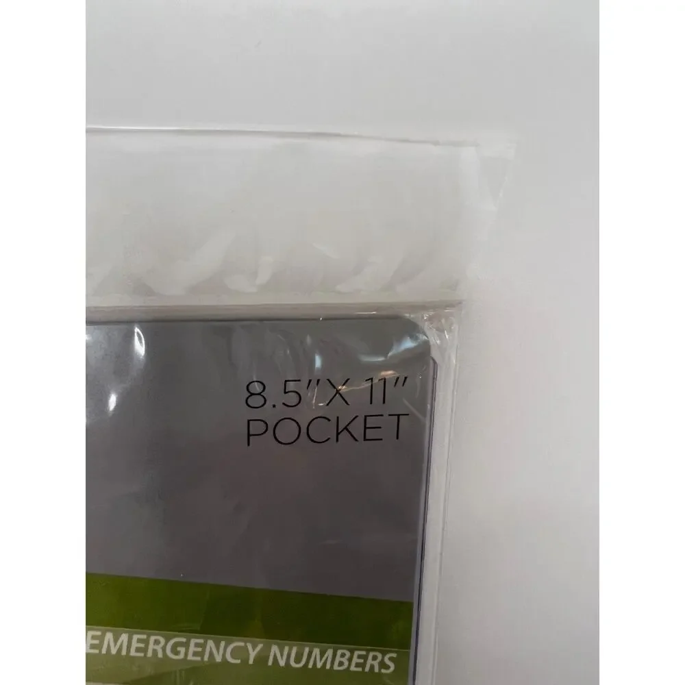 Scotch Display Pocket Removable Interlocking Fasteners Plastic 8-1/2 x 11 Clear